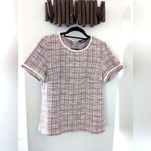 Women's Tweed Top - Pink and Cream